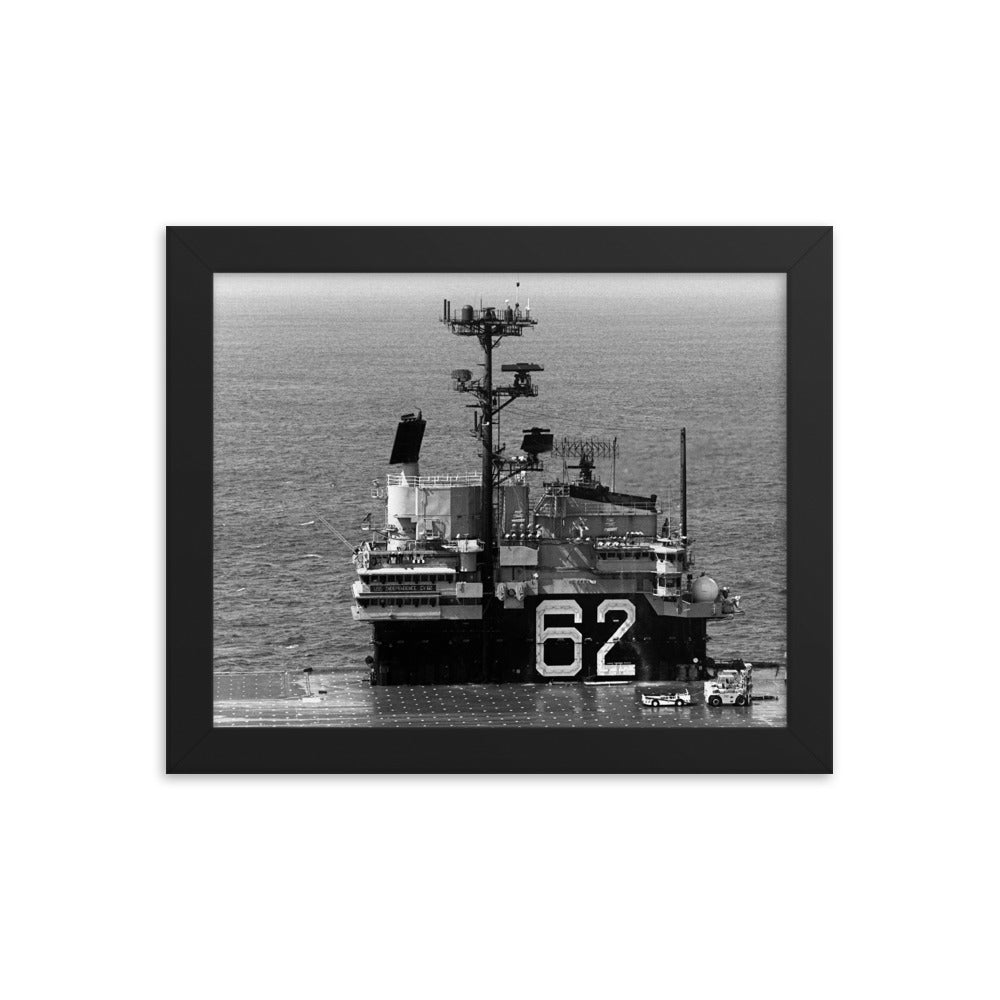 USS Independence (CV-62) Framed Ship's Island Photo