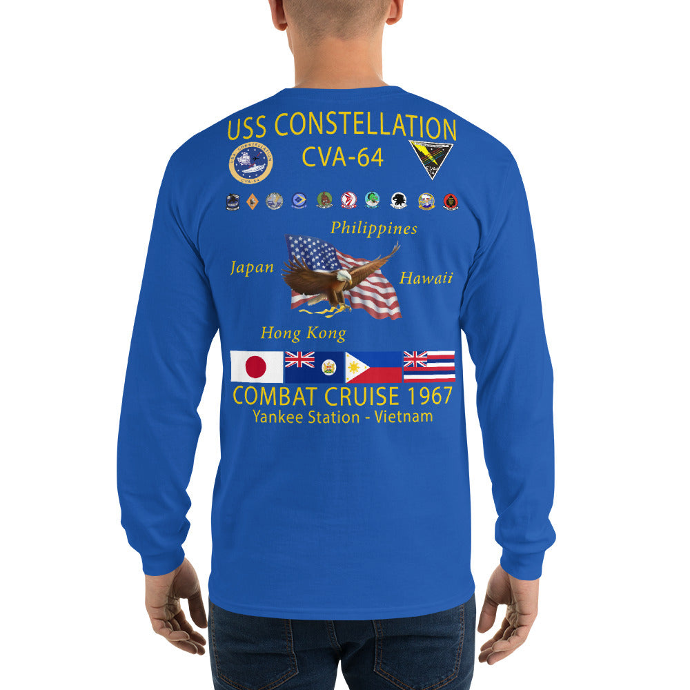 USS Constellation (CVA-64) 1967 Long Sleeve Cruise Shirt