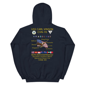 USS Carl Vinson (CVN-70) 1998-99 Cruise Hoodie