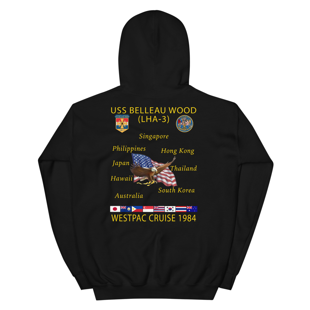 USS Belleau Wood (LHA-3) 1984 Cruise Hoodie