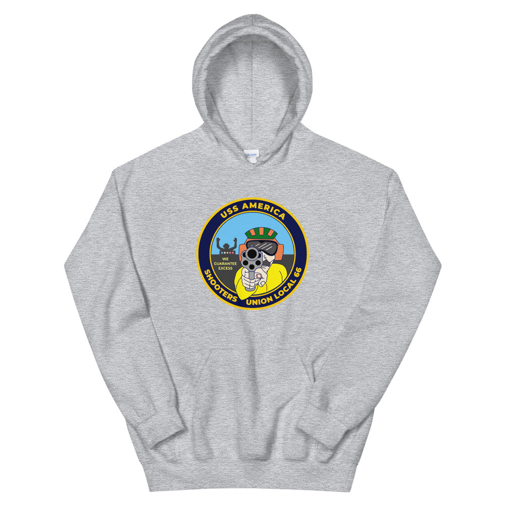 USS America (CV-66) Shooters Union Local 66 Hoodie