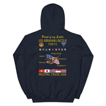 Load image into Gallery viewer, USS Abraham Lincoln (CVN-72) 2006 Cruise Hoodie - Family