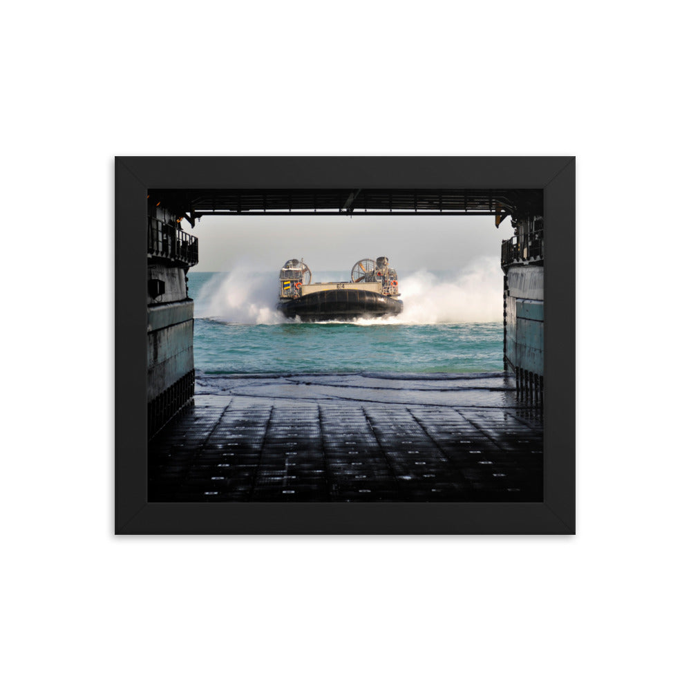 USS Pearl Harbor (LSD-52) Framed Well Deck Photo