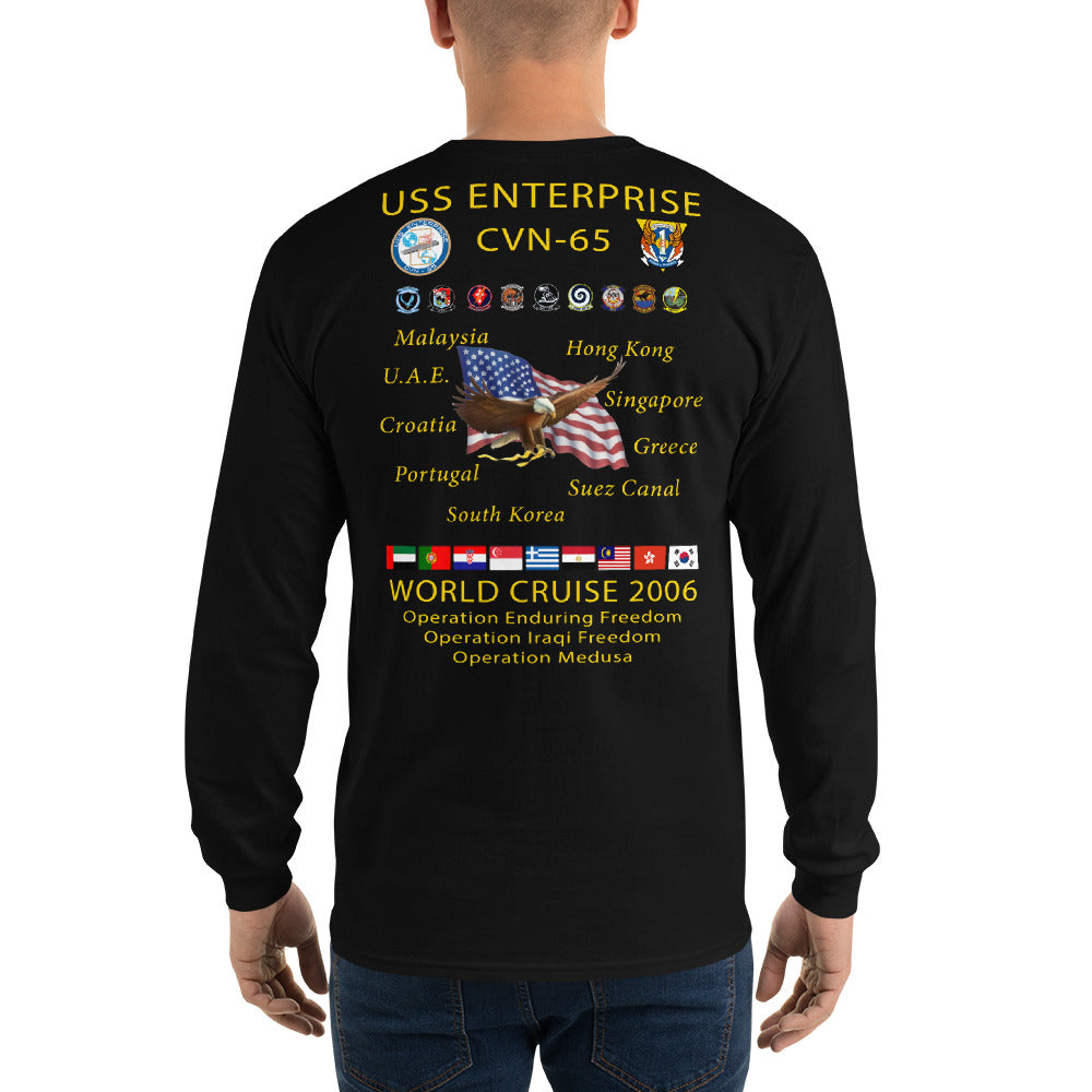 USS Enterprise (CVN-65) 2006 Long Sleeve Cruise Shirt