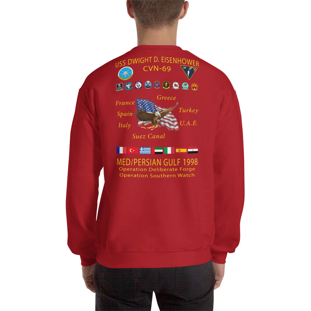 USS Dwight D. Eisenhower (CVN-69) 1998 Cruise Sweatshirt