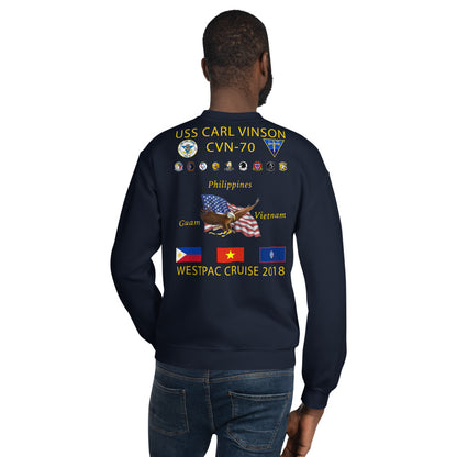 USS Carl Vinson (CVN-70) 2018 Cruise Sweatshirt