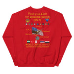 USS Abraham Lincoln (CVN-72) 2011-12 Cruise Sweatshirt - Family