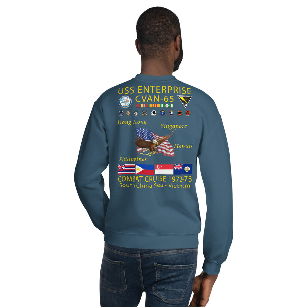 USS Enterprise (CVAN-65) 1972-73 Cruise Sweatshirt