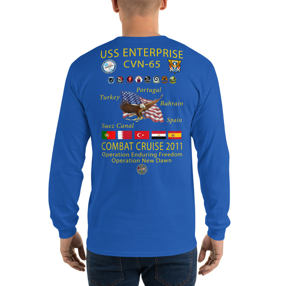 USS Enterprise (CVN-65) 2011 Long Sleeve Cruise Shirt