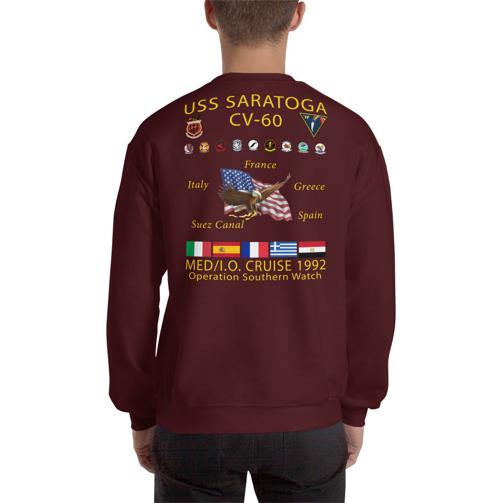 USS Saratoga (CV-60) 1992 Cruise Sweatshirt
