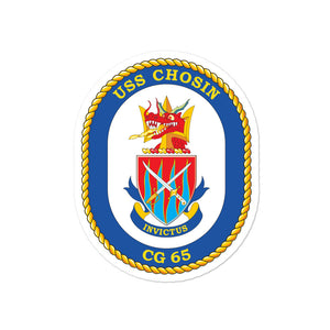 USS Chosin (CG-65) Ship's Crest Vinyl Sticker