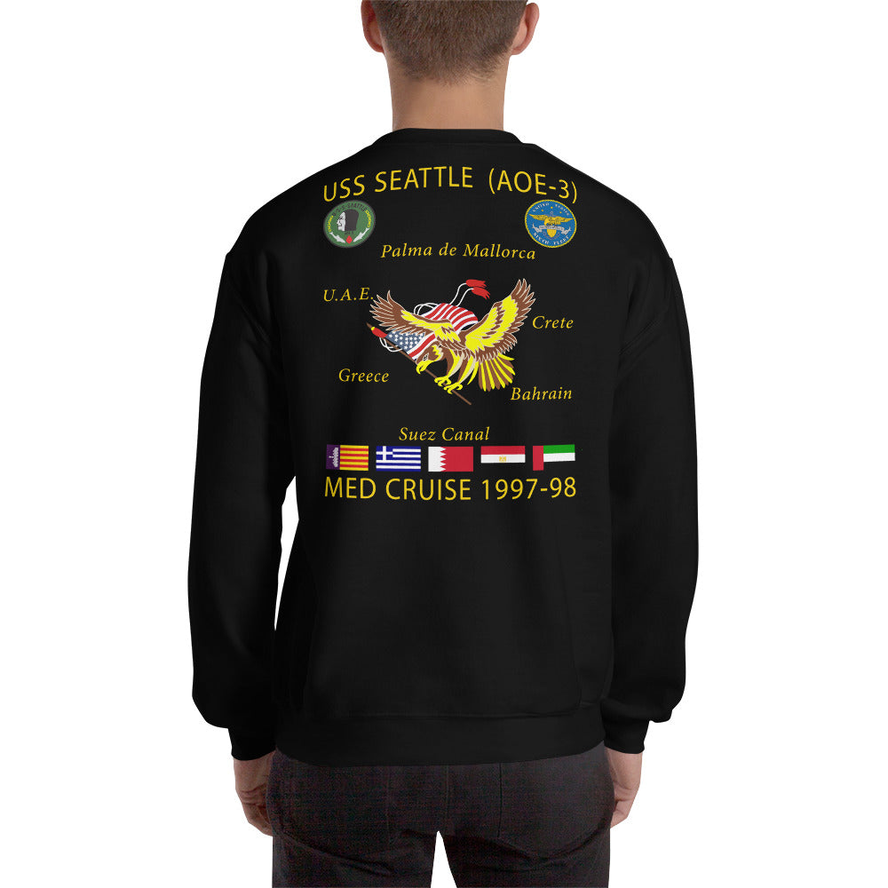 USS Seattle (AOE-3) 1997-98 Cruise Sweatshirt