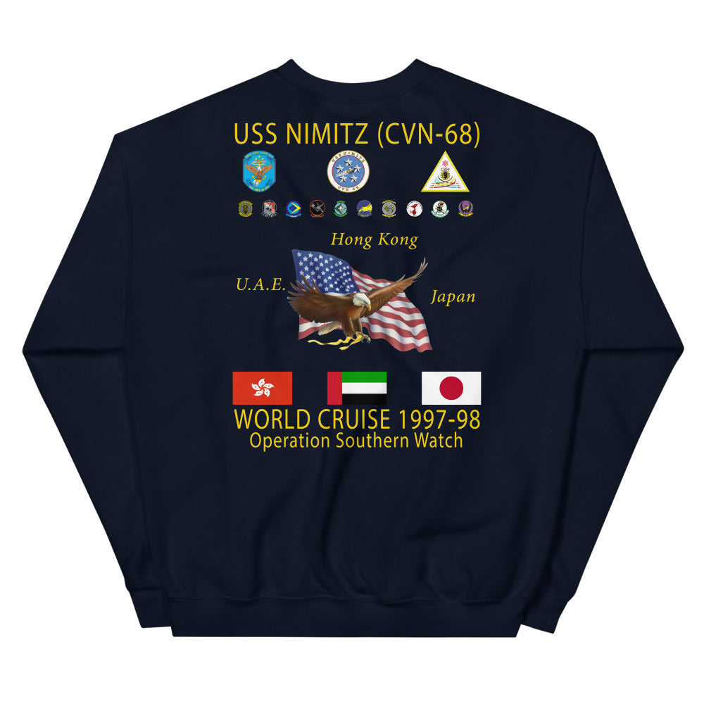 USS Nimitz (CVN-68) 1997-98 Cruise Sweatshirt