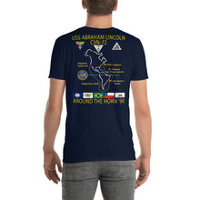 Load image into Gallery viewer, USS Abraham Lincoln (CVN-72) 1990 Around The Horn Cruise Shirt