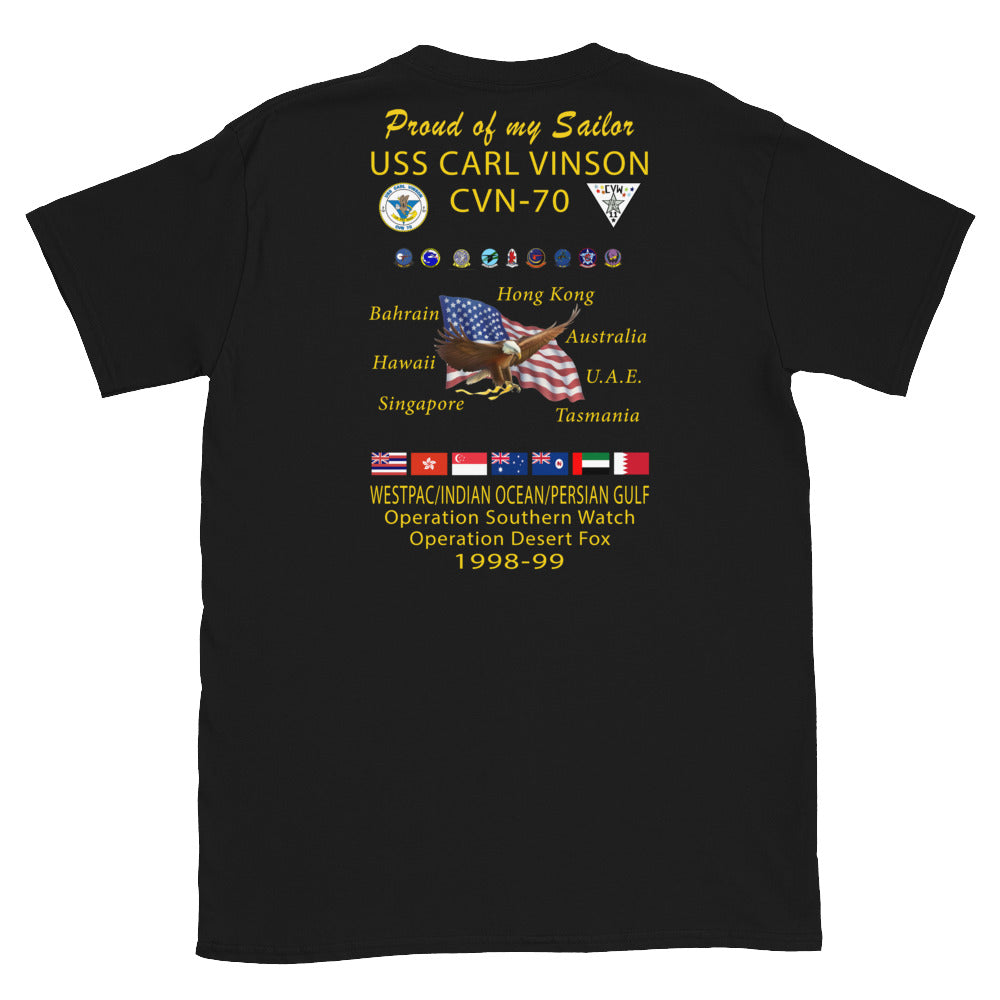 USS Carl Vinson (CVN-70) 1998-99 Cruise Shirt - Family
