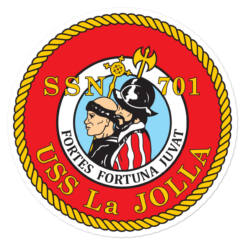 USS La Jolla (SSN-701) Ship's Crest Vinyl Sticker