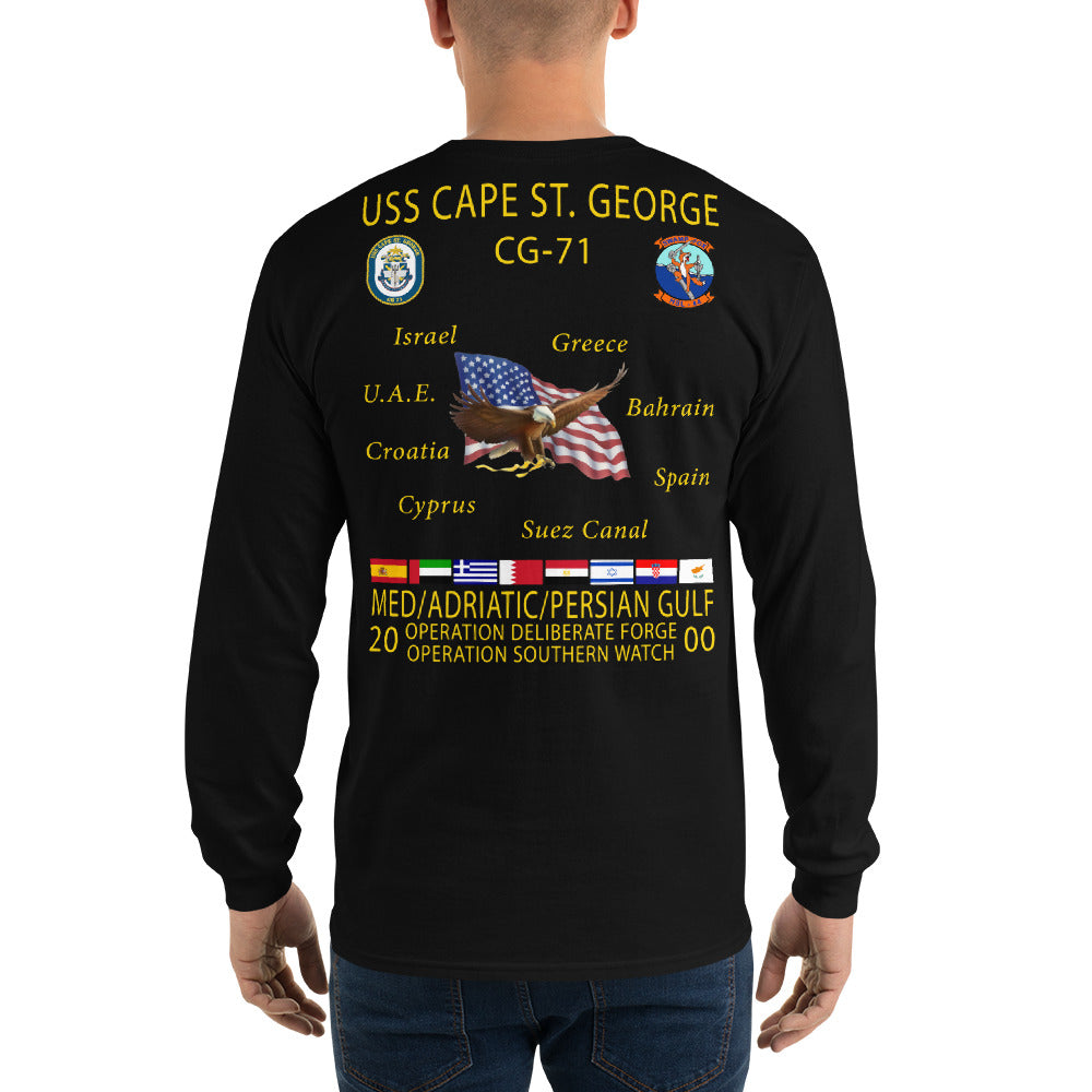 USS Cape St George (CG-71) 2000 Long Sleeve Cruise Shirt