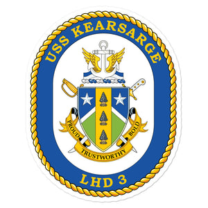 USS Kearsarge (LHD-3) Ship's Crest Vinyl Sticker
