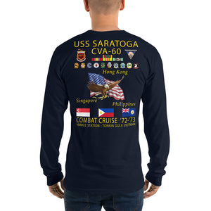USS Saratoga (CVA-60) 1972-73 Long Sleeve Cruise Shirt