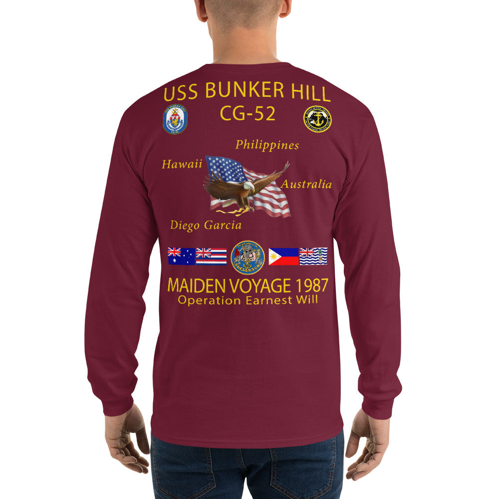 USS Bunker Hill (CG-52) 1987 Long Sleeve Cruise Shirt