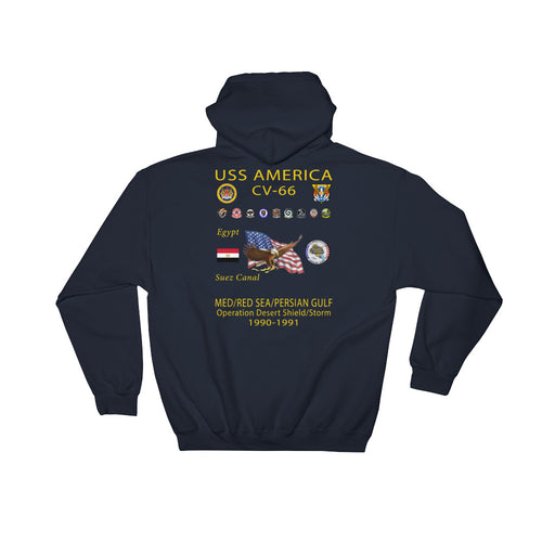 USS America (CV-66) 1990-91 Cruise Hoodie (Ver 1)