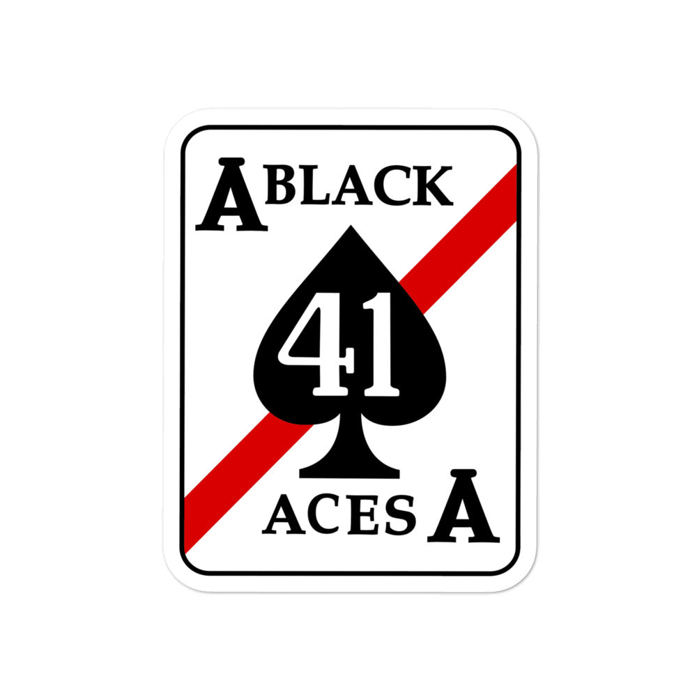 VFA-41 Black Aces Squadron Crest Vinyl Sticker