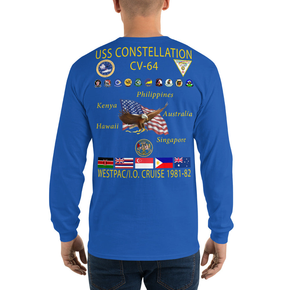 USS Constellation (CV-64) 1981-82 Long Sleeve Cruise Shirt
