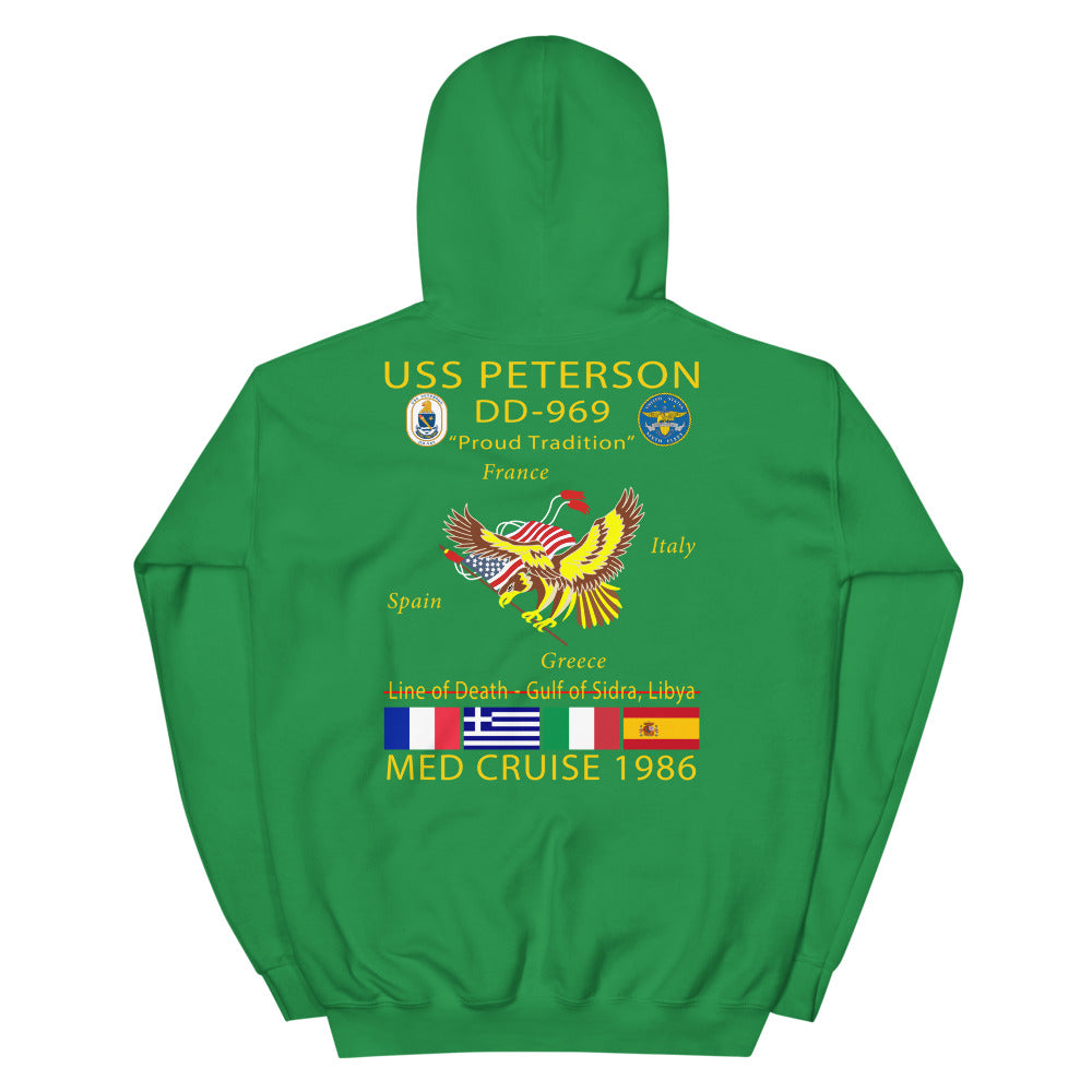 USS Peterson (DD-969) 1986 Cruise Hoodie