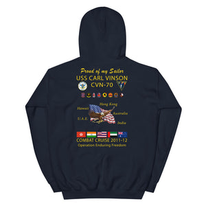 USS Carl Vinson (CVN-70) 2011-12 Cruise Hoodie - FAMILY