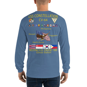 USS Constellation (CV-64) 1980 Long Sleeve Cruise Shirt - Gonzo Station