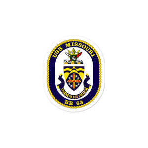 USS Missouri (BB-63) Ship's Crest Vinyl Sticker