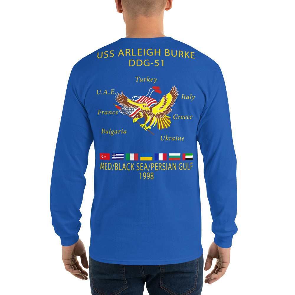 USS Arleigh Burke (DDG-51) 1998 Long Sleeve Cruise Shirt