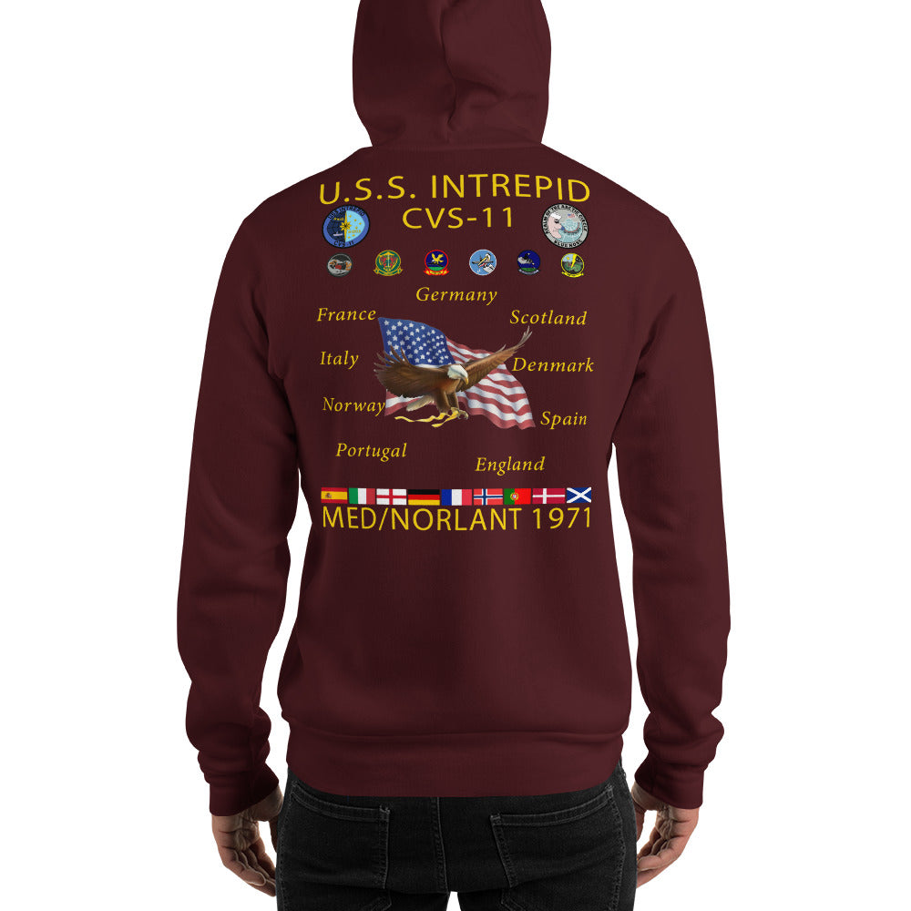 USS Intrepid (CVS-11) 1971 Cruise Hoodie