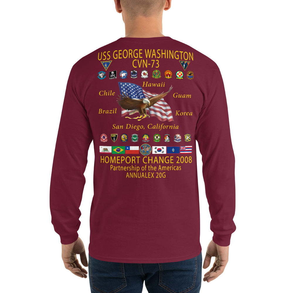 USS George Washington (CVN-73) 2008 Long Sleeve Cruise Shirt