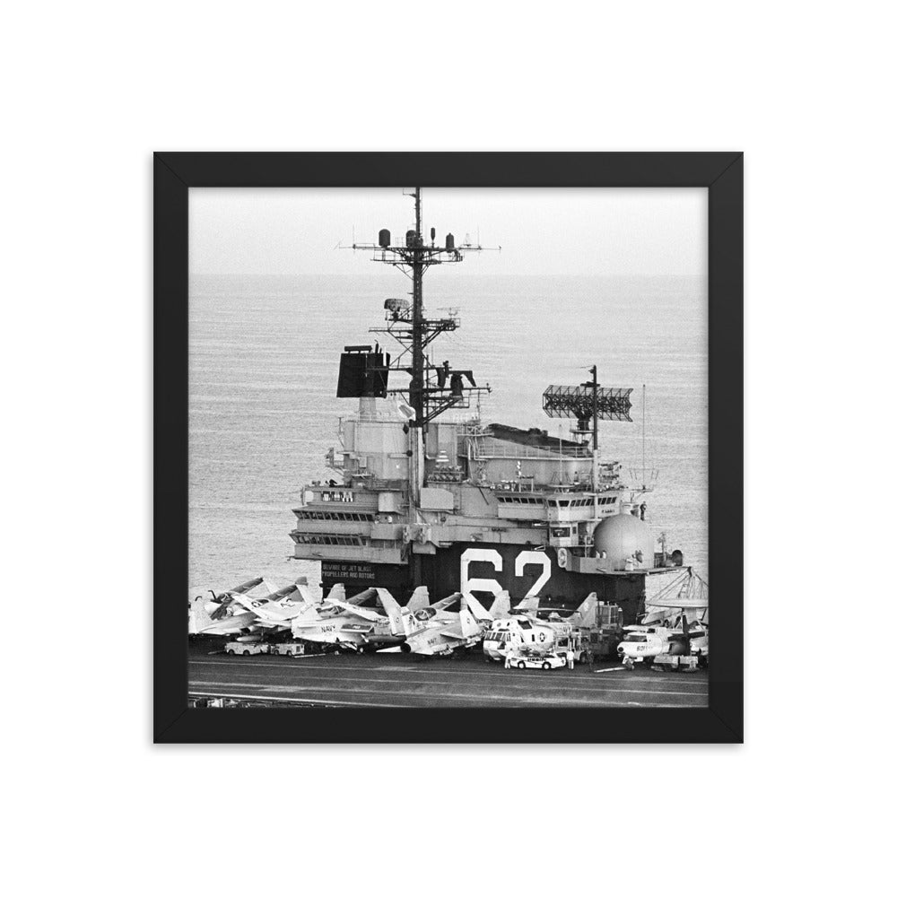 USS Independence (CV-62) Framed Ship's Island Photo