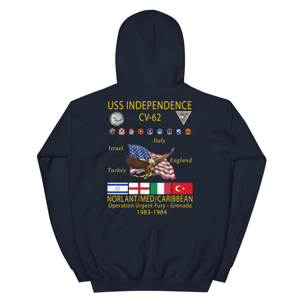 USS Independence (CV-62) 1983-84 Cruise Hoodie