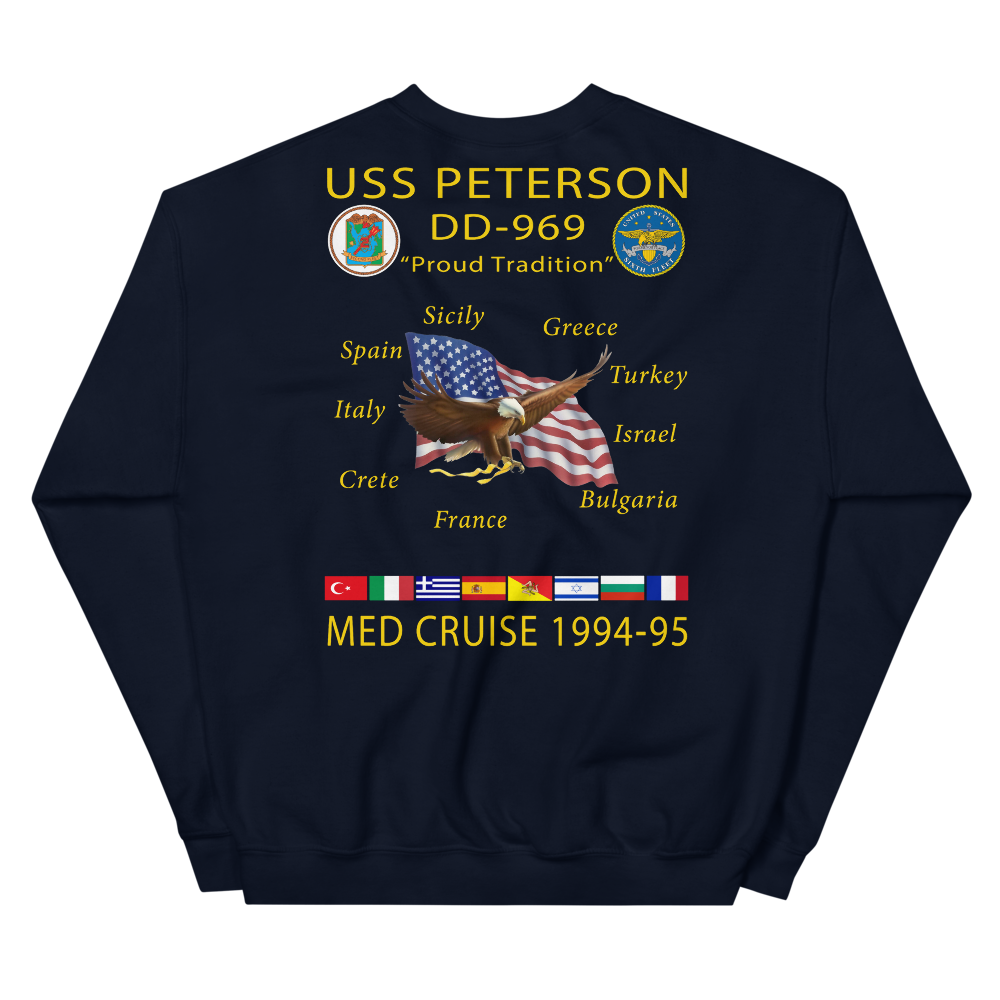 USS Peterson (DD-969) 1994-95 Cruise Sweatshirt
