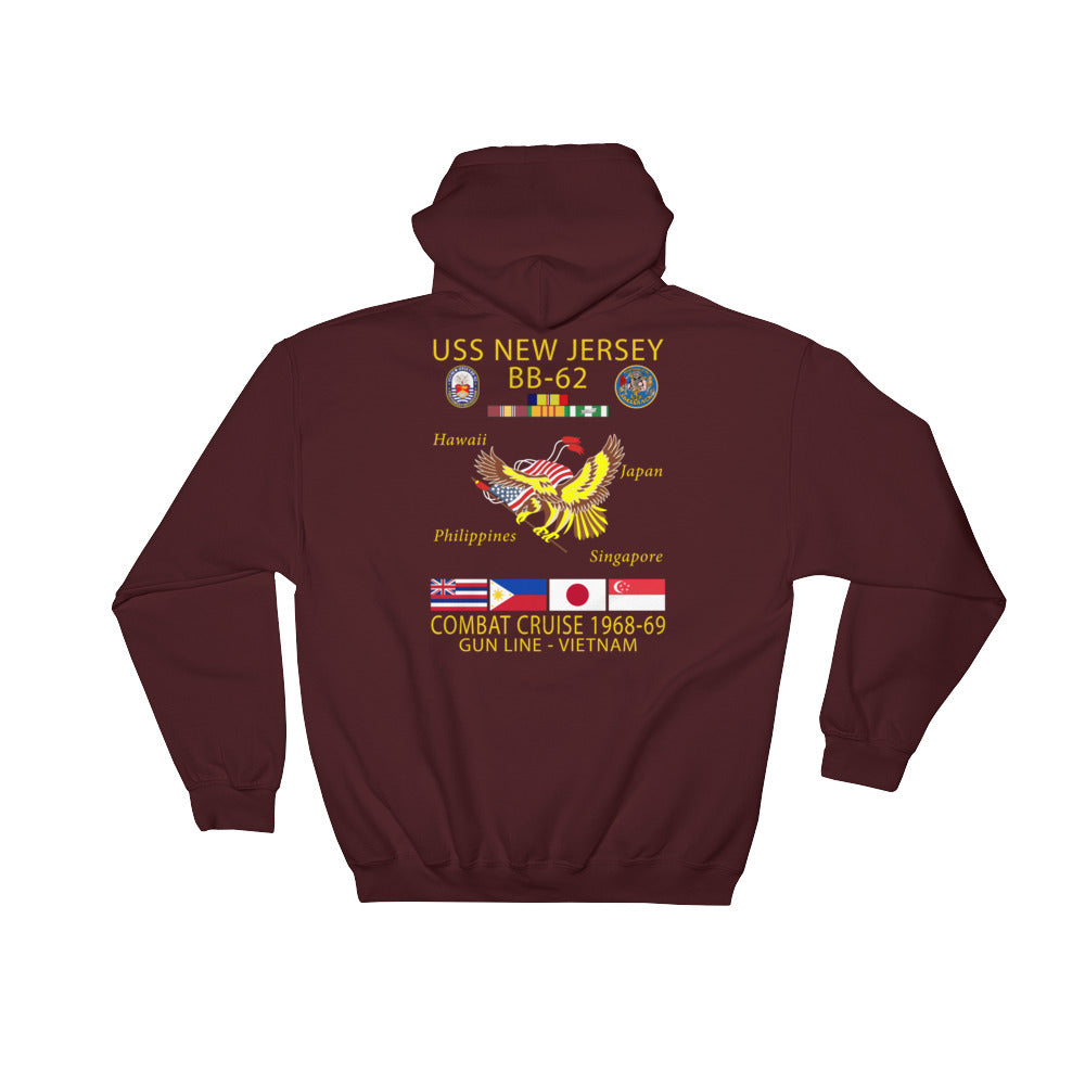 USS New Jersey (BB-62) 1968-69 Cruise Hoodie
