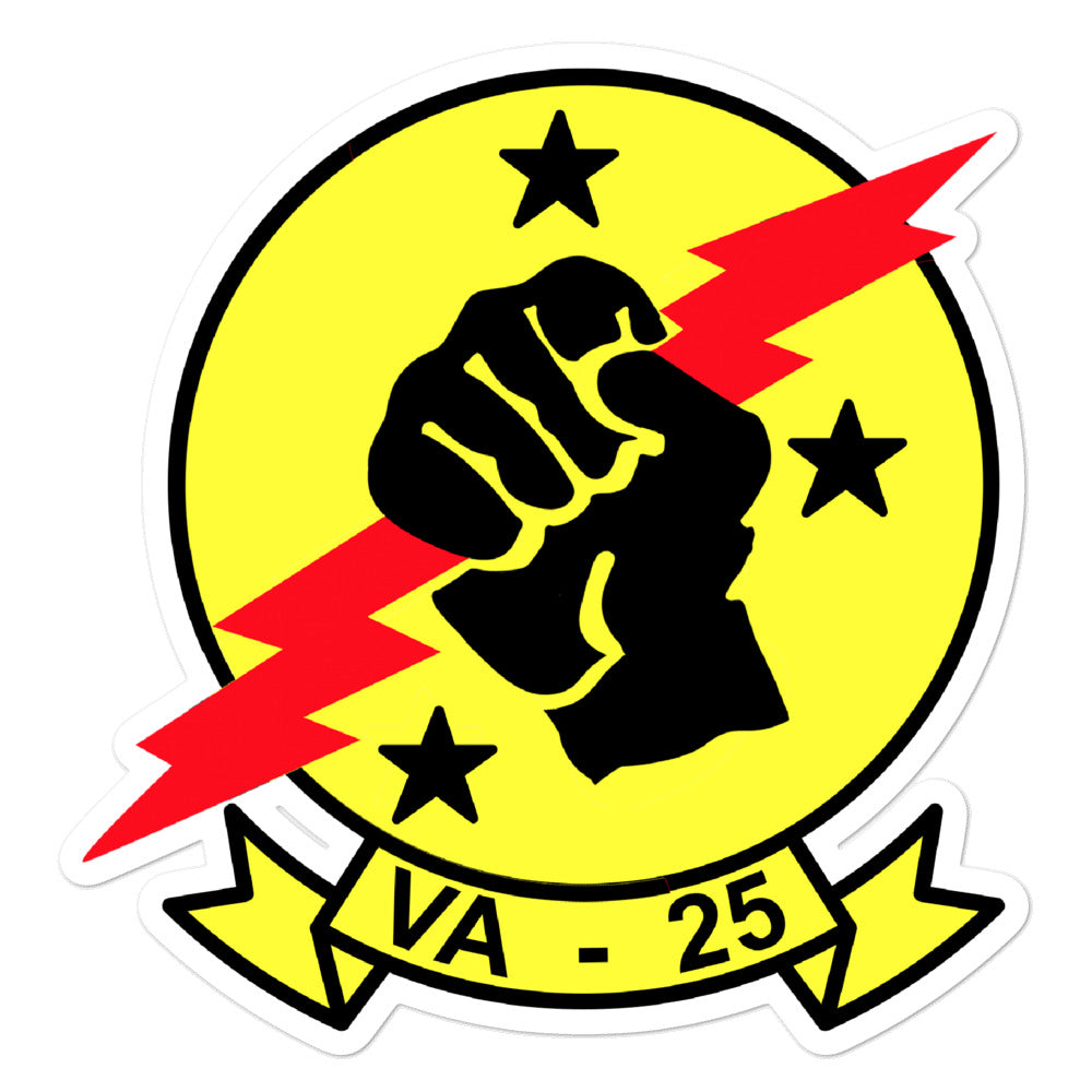 VA-25 Fist of the Fleet Squadron Crest Vinyl Sticker