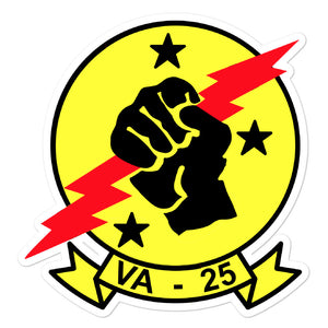 VA-25 Fist of the Fleet Squadron Crest Vinyl Sticker