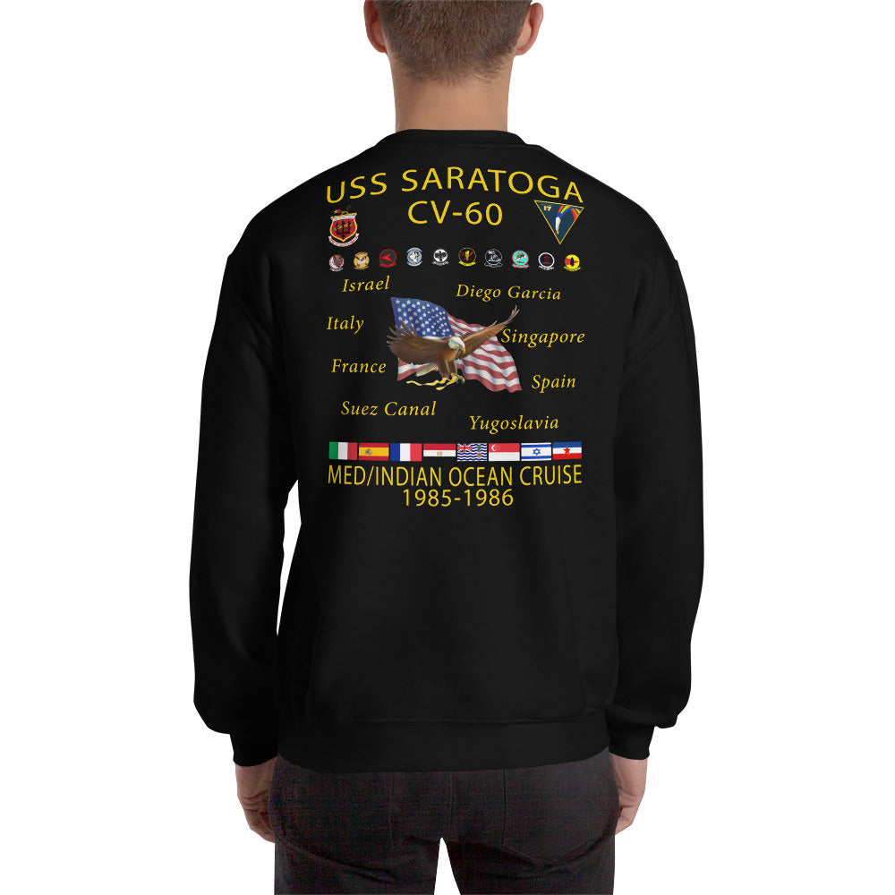 USS Saratoga (CV-60) 1985-86 Cruise Sweatshirt
