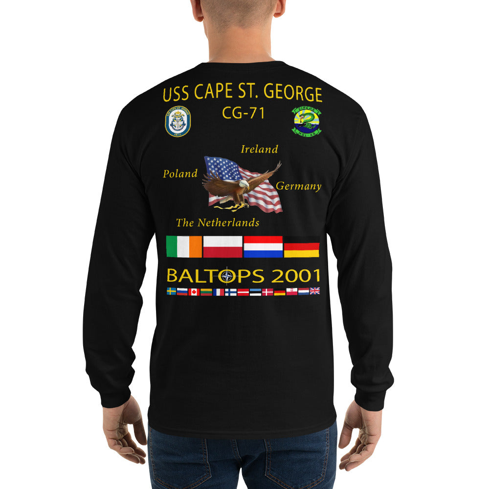 USS Cape St George (CG-71) 2001 Long Sleeve Cruise Shirt