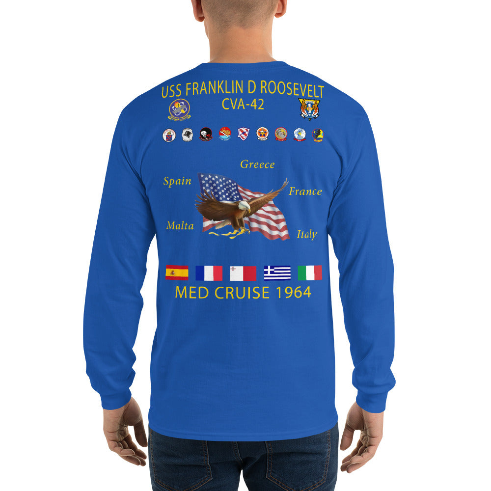 USS Franklin D. Roosevelt (CVA-42) 1964 Long Sleeve Cruise Shirt