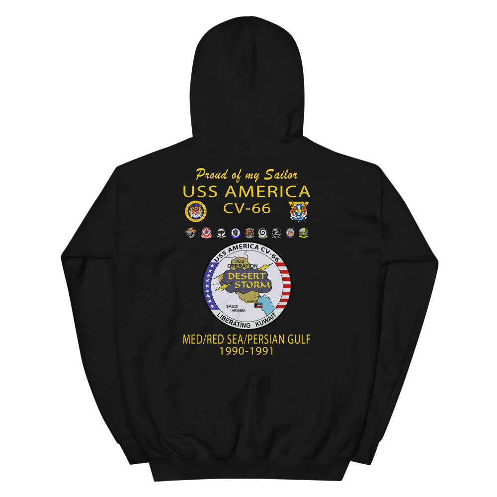 USS America (CV-66) 1990-91 Cruise Hoodie ver 2 - FAMILY