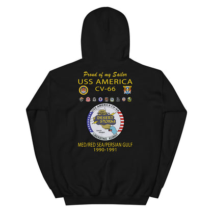 USS America (CV-66) 1990-91 Cruise Hoodie ver 2 - FAMILY