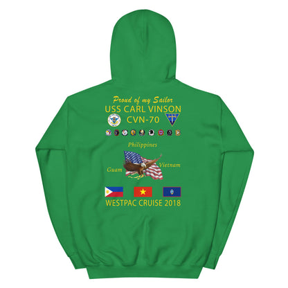 USS Carl Vinson (CVN-70) 2018 Cruise Hoodie - FAMILY