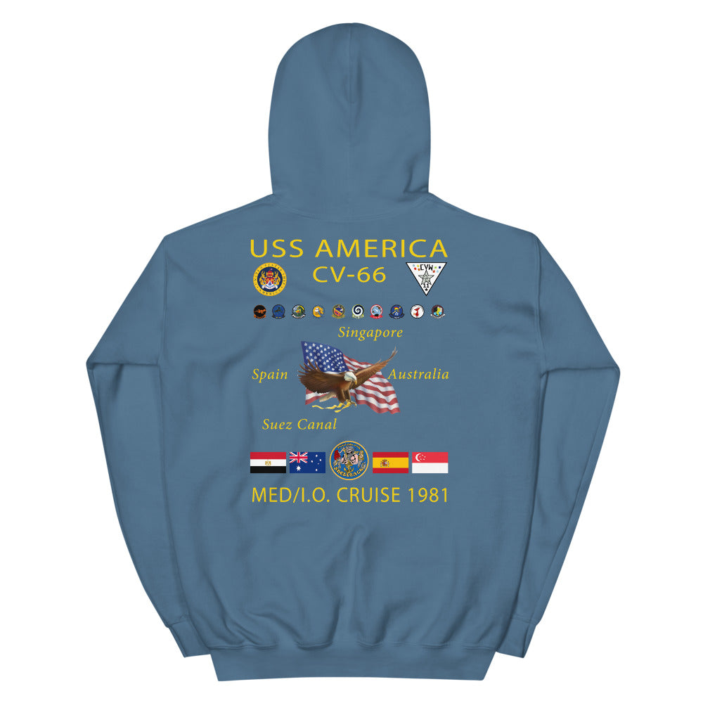 USS America (CV-66) 1981 Cruise Hoodie