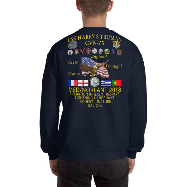 USS Harry S. Truman (CVN-75) 2018 Cruise Sweatshirt