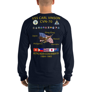 USS Carl Vinson (CVN-70) 1984-85 Long Sleeve Cruise Shirt