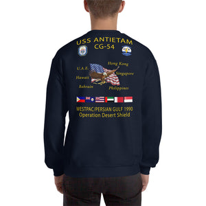 USS Antietam (CG-54) 1990 Cruise Sweatshirt